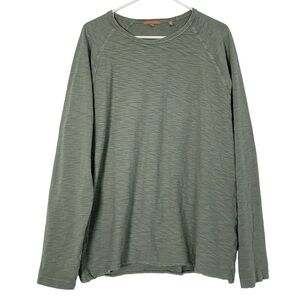 Leonard Frisbie Long Sleeve Tee Shirt Mens Size XL Green Raglan Wide Crewneck